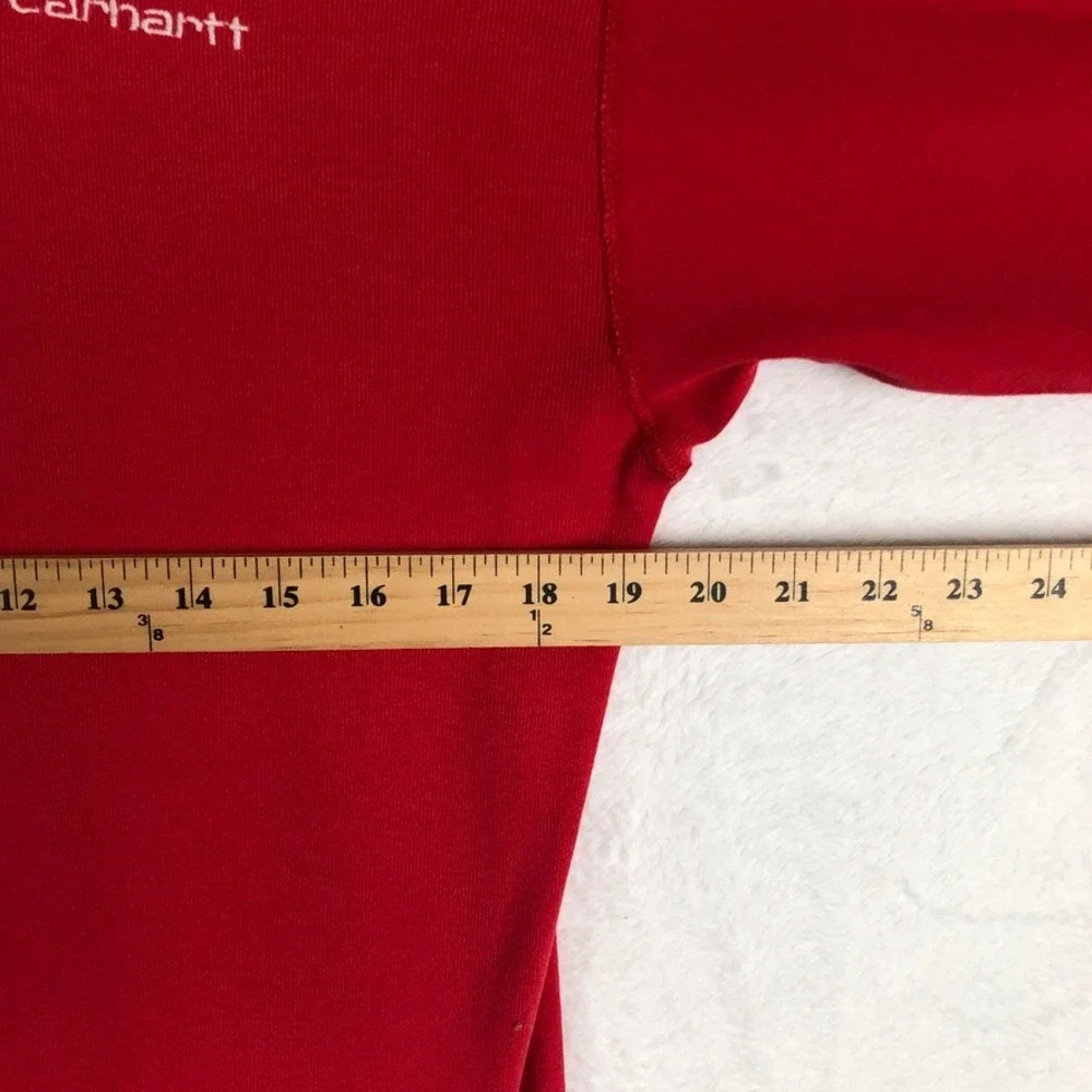 VTG CARHARTT K12 Cotton‎ Union Suit Men's XL Red Long Sleeve One Piece Thermal